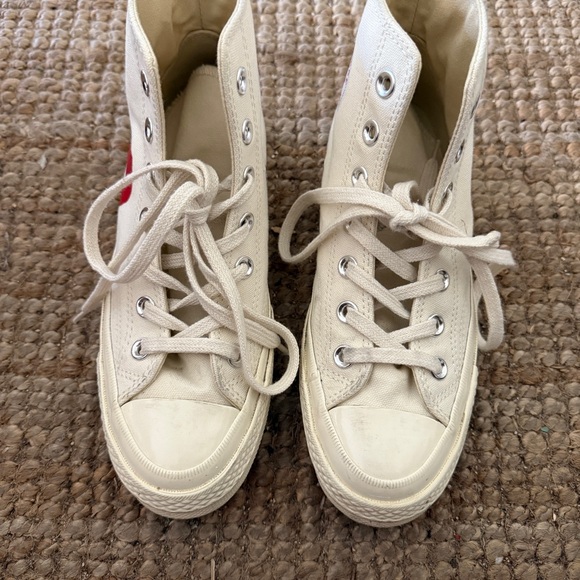 COMME DES GARCONS PLAY Converse Women's Chuck Taylor Peek-A-Boo High-Top Size 6 - Picture 5 of 8